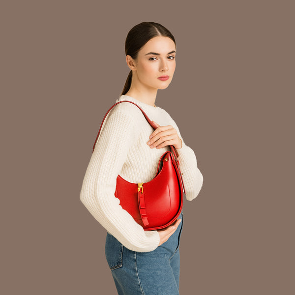 Leather Moon Bag